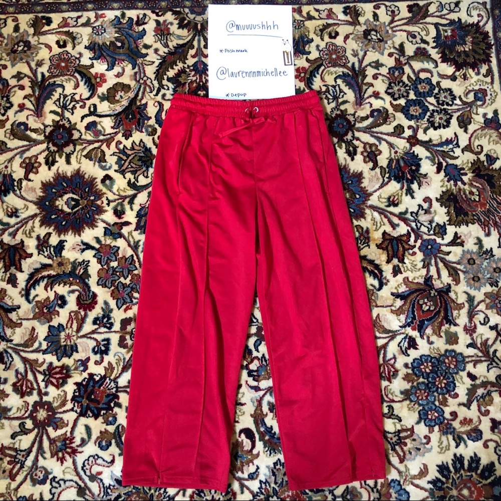 Urban Outfitters cropped baggy red pants